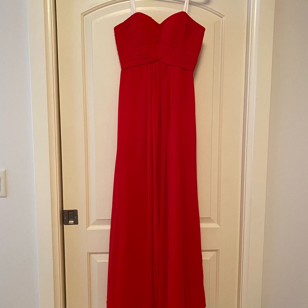 Red Floor Length Dress